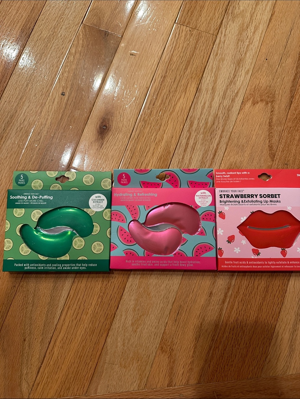 Gel Eye and Lip Mask Set